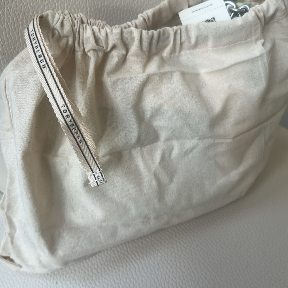 Tory Burch NWT Small Mercer Crescent Shoulder Bag convertible strap Lime Sorbet - Picture 13 of 14